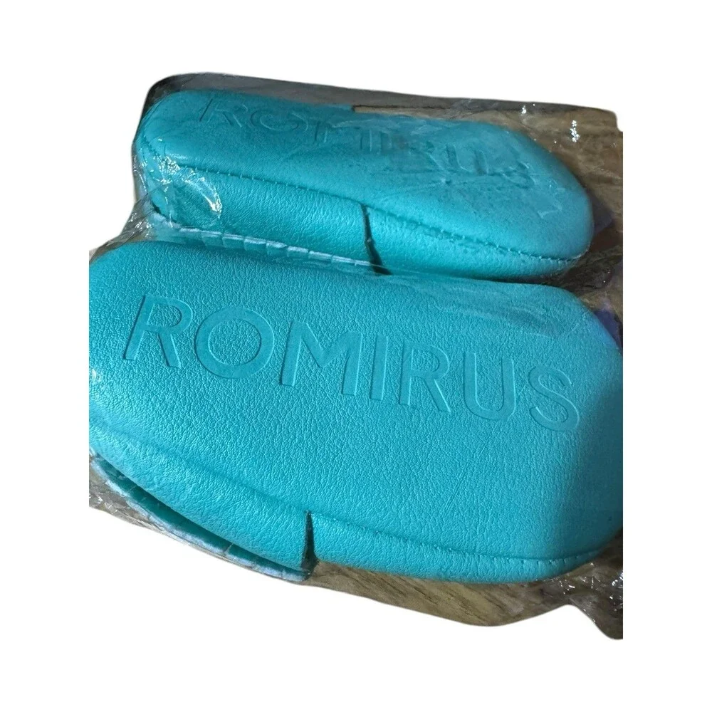 Romirus Moccasin Crib Shoes Infant Size 12-18 Months Turquoise New